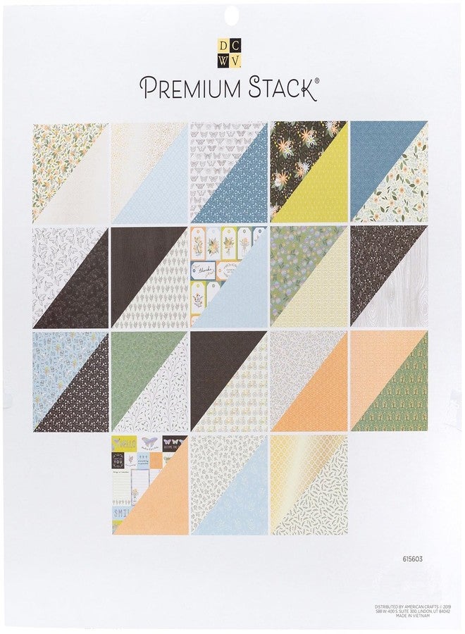 DCWV Printed Cardstock Paper 12x12, 36 Sheets of Scrapbook Paper for Crafts and Card Making, Double Sided Heavy Duty Cardstock with Foil Accents - Cotton Fields - Image 2
